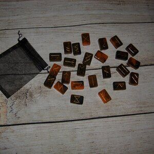 Viking Futhark Runes Stone Set